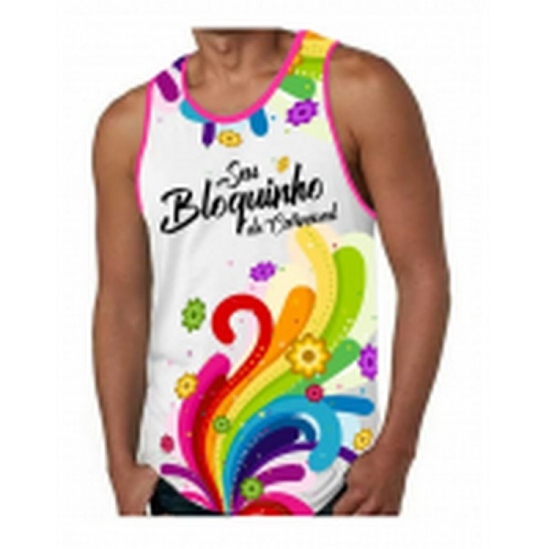 Camisa de Bloco Customizada Feminina Santa Bárbara DOeste - Blusa de Carnaval Customizada