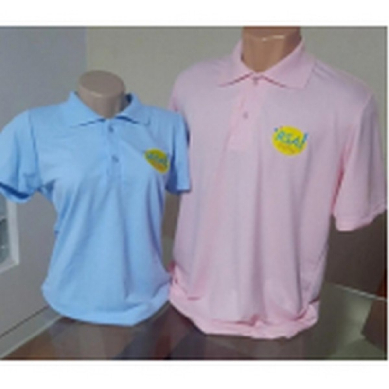 Camisa Polo Bordada com Logotipo Conchas - Camiseta Polo Bordado Personalizado