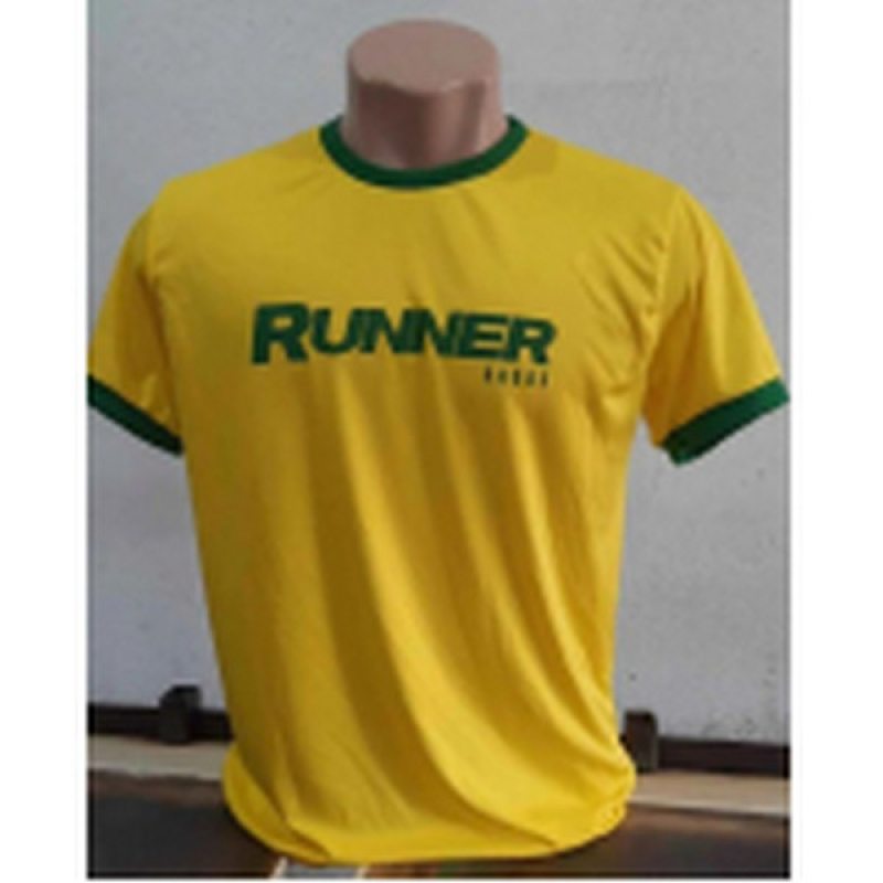 Camiseta Amarela Sublimada Valor Buracão - Camiseta Vermelha Sublimada