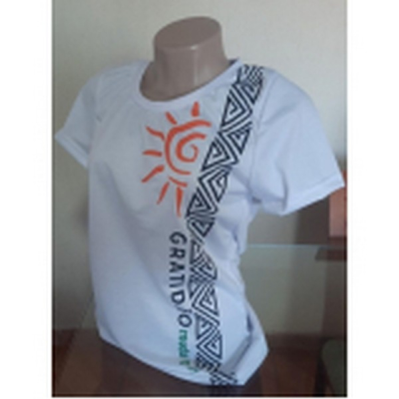 Camiseta Personalizada Tecido Dry Fit Santo André - Camiseta Personalizada Estampa Silk Screen