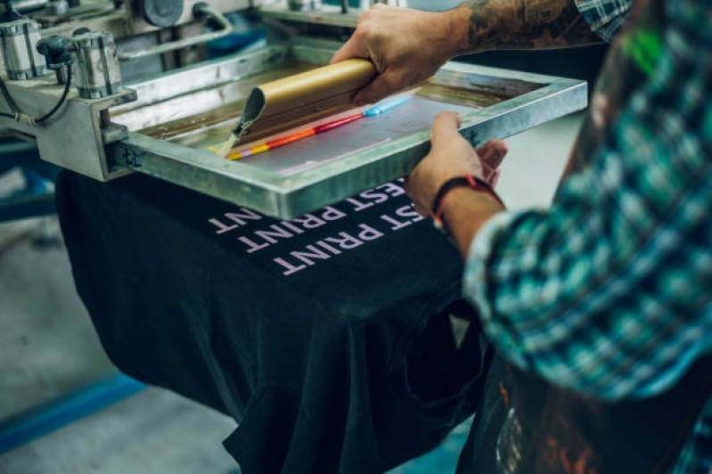 Empresa Que Faz Estampa de Serigrafia Faria Lima - Serigrafia Camisa Preta